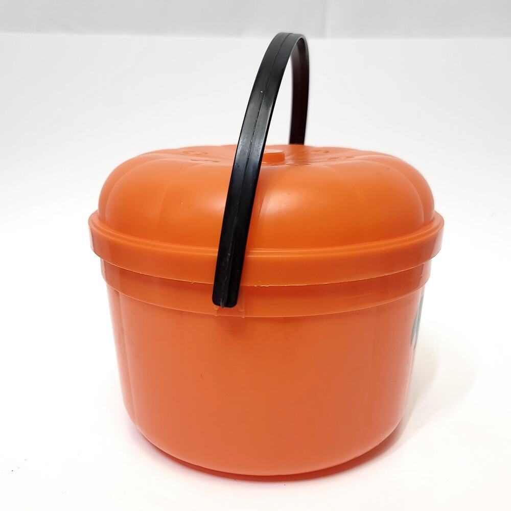 Vintage 1986 McDonald's McBoo Halloween Pumpkin Pail Bucket w/ Lid​ - Picture 11 of 13